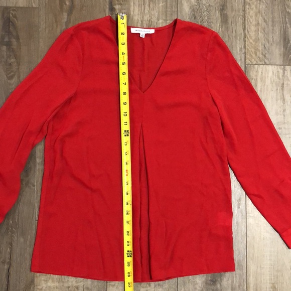 Worn once! - ROSE + OLIVE Pleat Front V-Neck Blouse - Picture 6 of 8